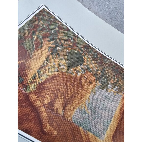 Toffee Tabby Cat by Barbara & Cheryl Cross Stitch Pattern & Embroidery Hoop Vtg - Picture 4 of 8